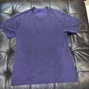 Lululemon Purple Stretch Your Head Short-Sleeve Shirt Size L